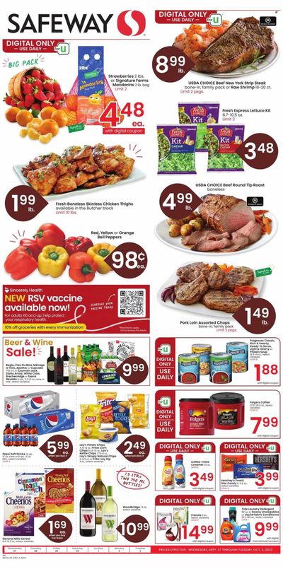 Safeway (CO) Weekly Ad Flyer Specials September 27 to October 3, 2023