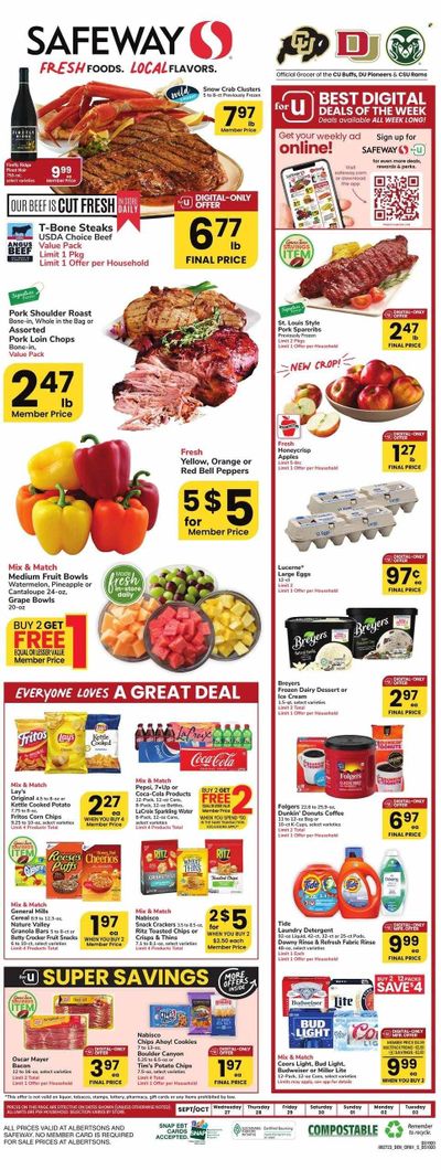 Safeway (CO) Weekly Ad Flyer Specials September 27 to October 3, 2023