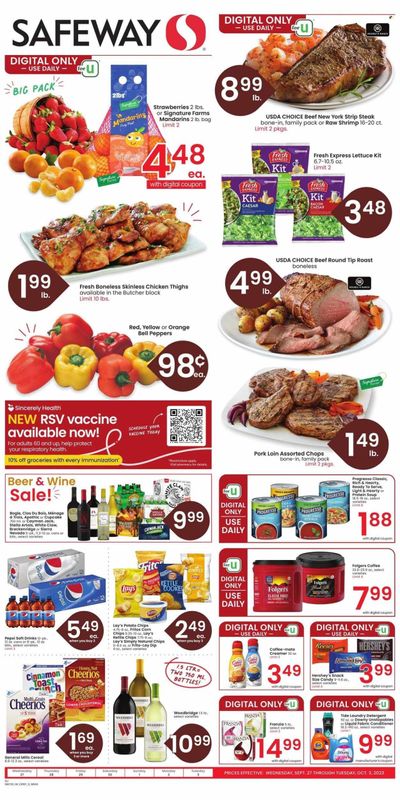 Safeway (CO) Weekly Ad Flyer Specials September 27 to October 3, 2023