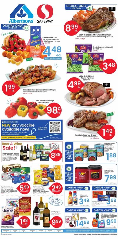 Safeway (MT) Weekly Ad Flyer Specials September 27 to October 3, 2023