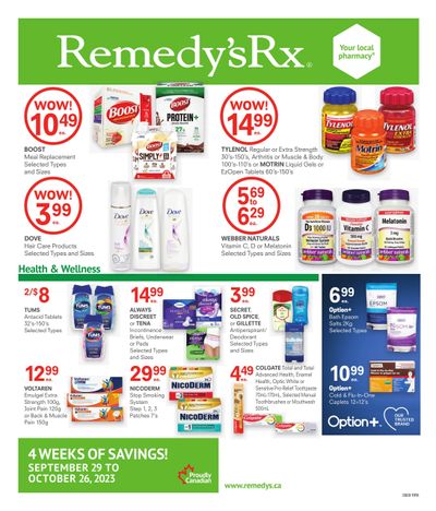 Remedy's RX Monthly Flyer September 29 to October 26