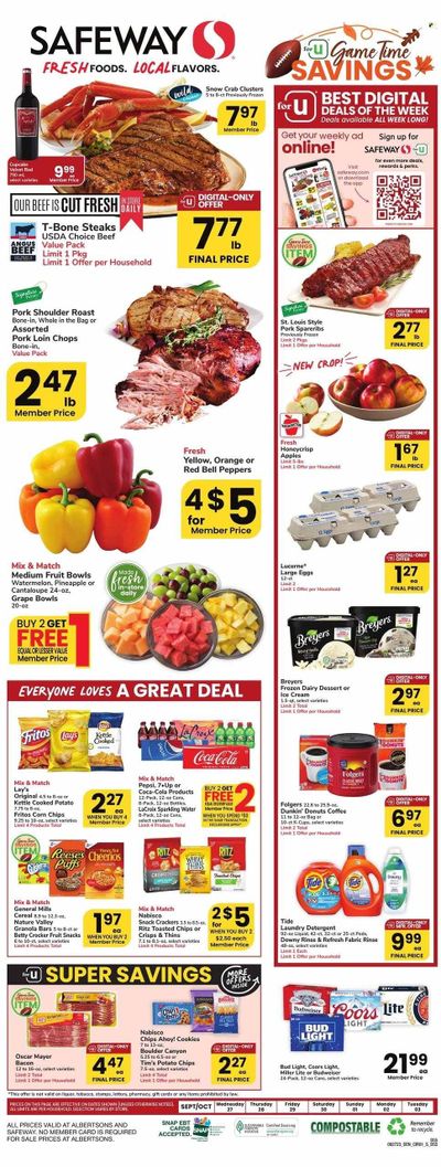 Safeway (SD) Weekly Ad Flyer Specials September 27 to October 3, 2023