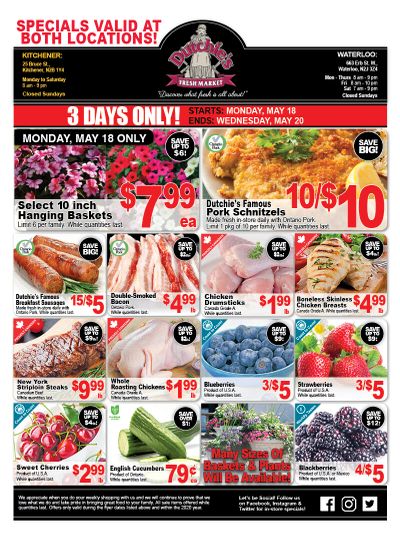 Dutchies Fresh Market Flyer May 18 to 20