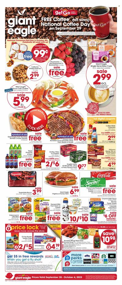 Giant Eagle (PA) Weekly Ad Flyer Specials September 28 to October 4, 2023