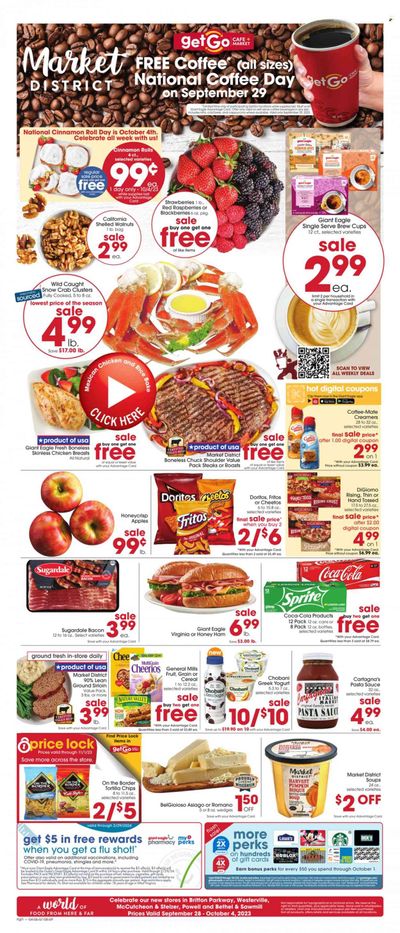 Giant Eagle (OH) Weekly Ad Flyer Specials September 28 to October 4, 2023