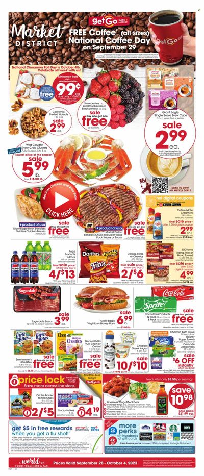 Giant Eagle (OH) Weekly Ad Flyer Specials September 28 to October 4, 2023