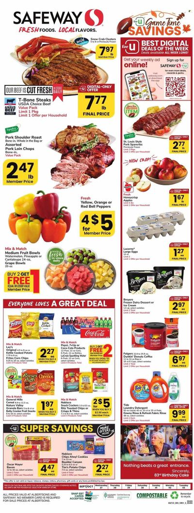 Safeway (WY) Weekly Ad Flyer Specials September 27 to October 3, 2023