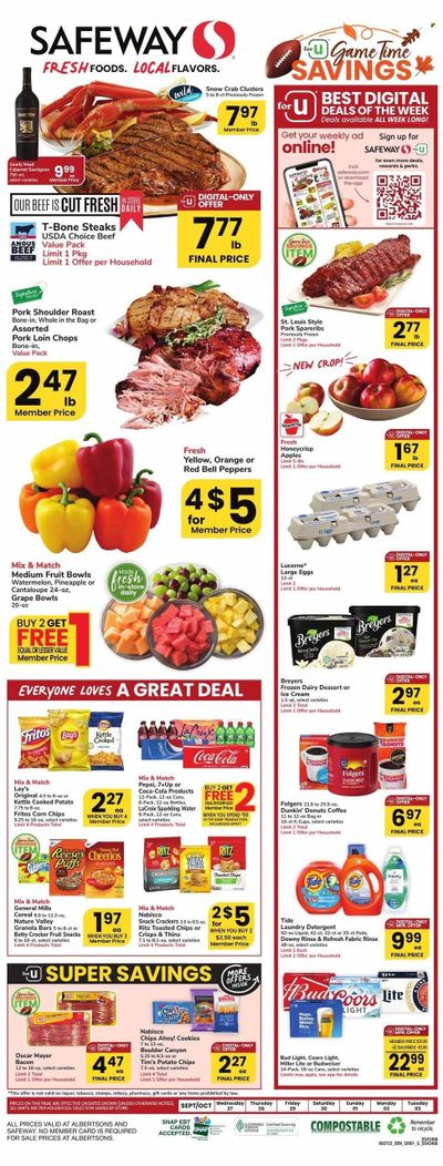 Safeway (WY) Weekly Ad Flyer Specials September 27 to October 3, 2023