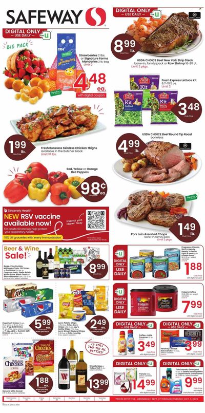 Safeway (WY) Weekly Ad Flyer Specials September 27 to October 3, 2023