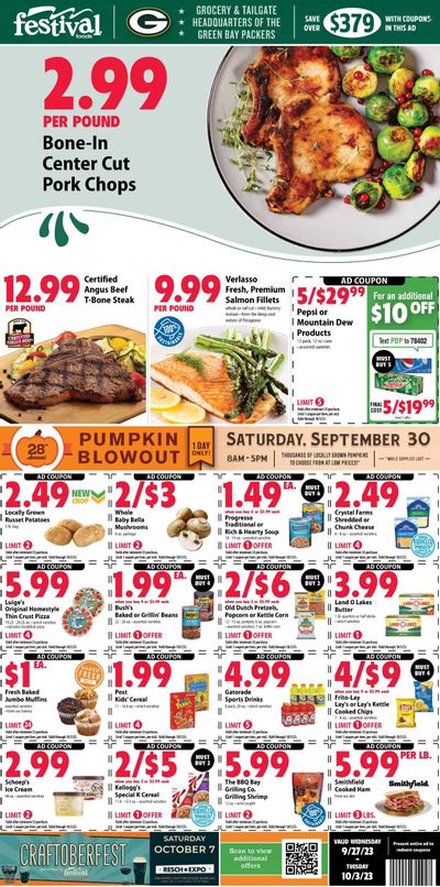 Festival Foods (WI) Weekly Ad Flyer Specials September 27 to October 3, 2023