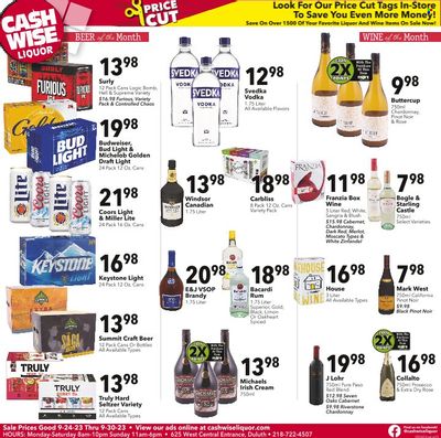 Cash Wise Liquor Only (MN) Weekly Ad Flyer Specials September 24 to September 30, 2023
