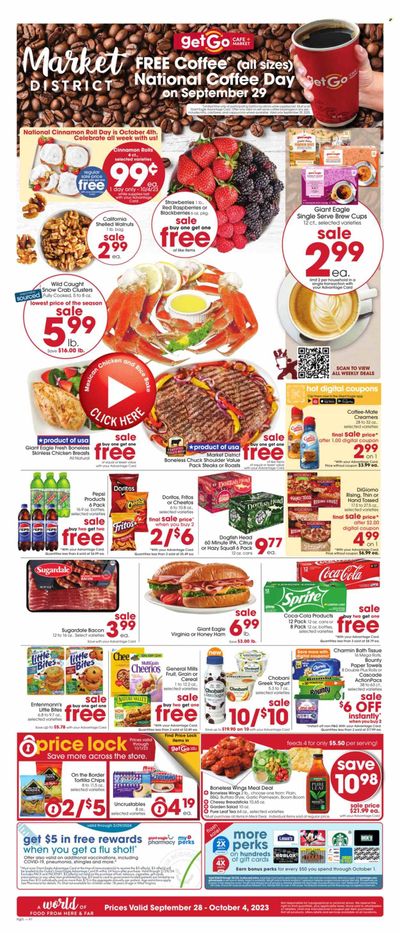 Giant Eagle (PA) Weekly Ad Flyer Specials September 28 to October 4, 2023