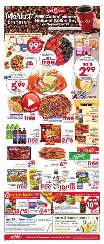 Giant Eagle (OH) Weekly Ad Flyer Specials September 28 to October 4, 2023