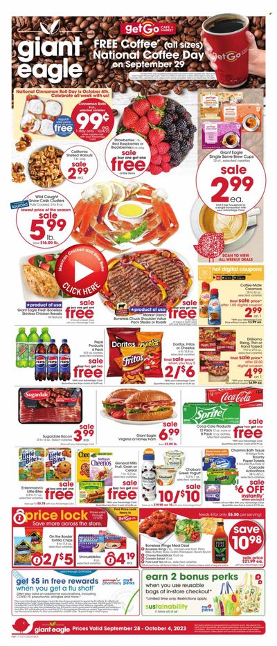 Giant Eagle (OH) Weekly Ad Flyer Specials September 28 to October 4, 2023