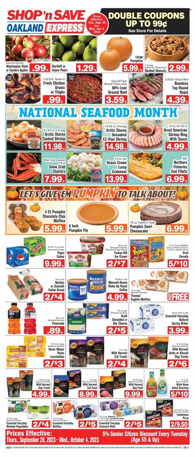 Shop ‘n Save Express (MD, PA, WV) Weekly Ad Flyer Specials September 28 to October 4, 2023