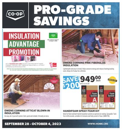 Co-op (West) Home Centre Pro-Grade Savings Flyer September 28 to October 4