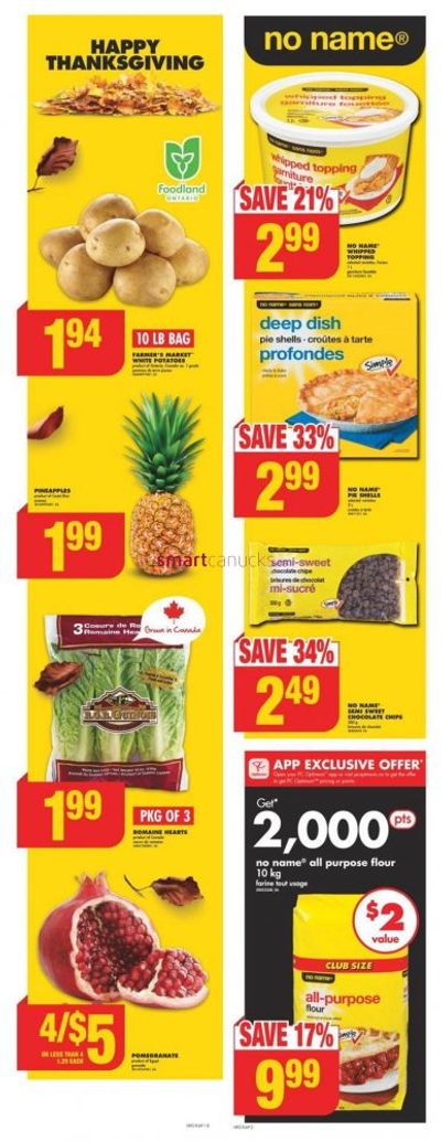 No Frills Ontario PC Optimum Offers and Flyer Deals September 28th – October 4th