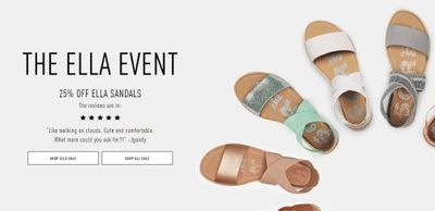SOREL Canada Deals: Save 25% OFF Ella Sandals & Spring Styles + Up to 50% OFF Sale