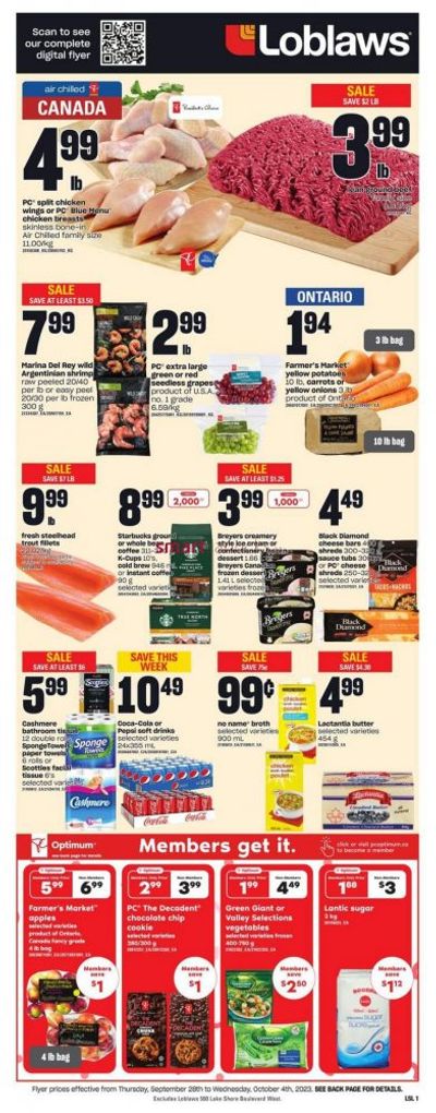 Loblaws Ontario PC Optimum Offers September 28th – October 4th