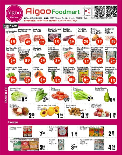 Aigoo Foodmart Flyer September 29 to October 5