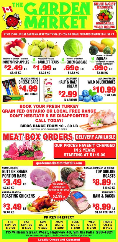 The Garden Market Flyer September 29 to October 5