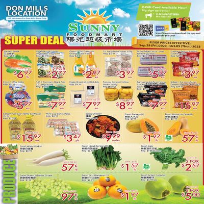 Sunny Foodmart (Don Mills) Flyer September 29 to October 5