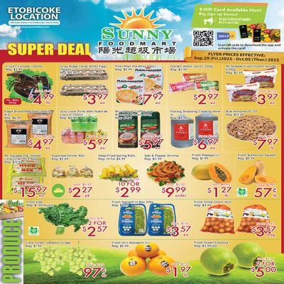 Sunny Foodmart (Etobicoke) Flyer September 29 to October 5