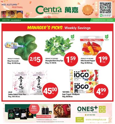 Centra Foods (Barrie) Flyer September 29 to October 5