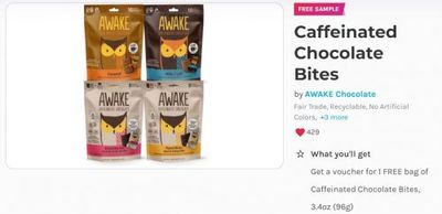 Social Nature Canada: Apply to Try Awake Caffeinated Chocolate Bites