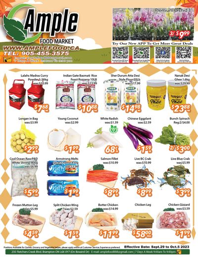 Ample Food Market (Brampton) Flyer September 29 to October 5