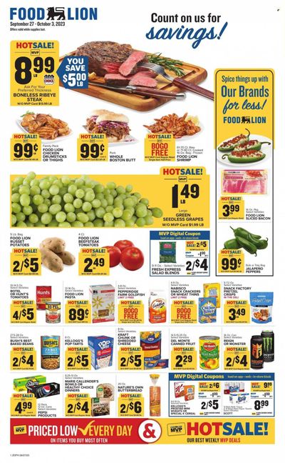 Food Lion (DE) Weekly Ad Flyer Specials September 27 to October 3, 2023