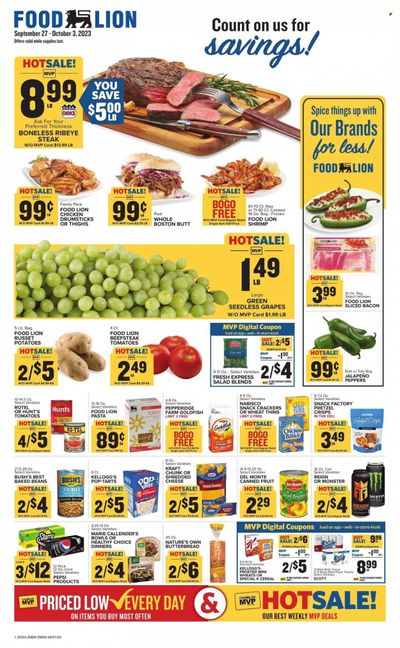 Food Lion (DE) Weekly Ad Flyer Specials September 27 to October 3, 2023