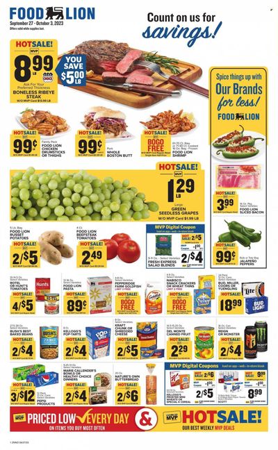 Food Lion (NC) Weekly Ad Flyer Specials September 27 to October 3, 2023