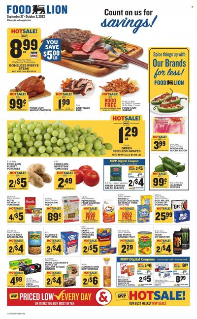 Food Lion (TN) Weekly Ad Flyer Specials September 27 to October 3, 2023
