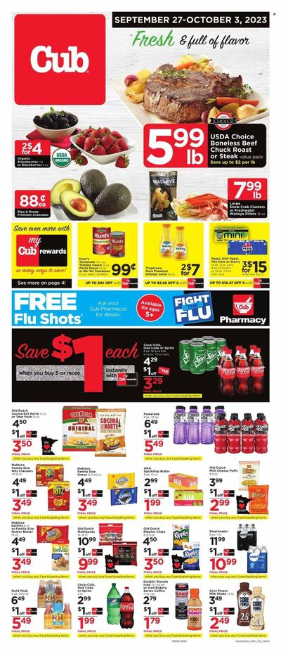 Cub Foods (MN) Weekly Ad Flyer Specials September 27 to October 3, 2023