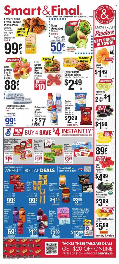 Smart & Final (CA) Weekly Ad Flyer Specials September 27 to October 3, 2023