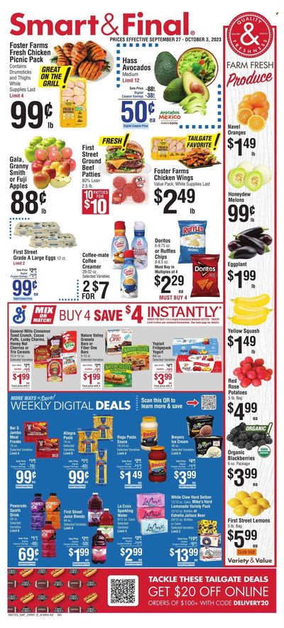 Smart & Final (AZ, NV) Weekly Ad Flyer Specials September 27 to October 3, 2023