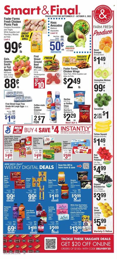 Smart & Final (CA) Weekly Ad Flyer Specials September 27 to October 3, 2023