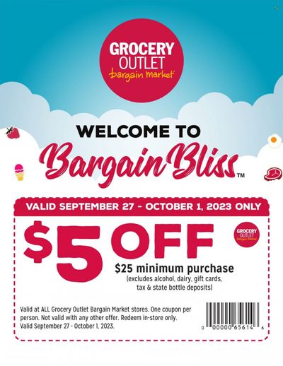 Grocery Outlet (CA, ID, OR, PA, WA) Weekly Ad Flyer Specials September 27 to October 1, 2023