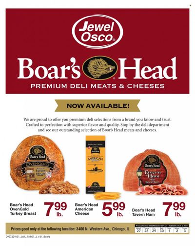 Jewel Osco (IL) Weekly Ad Flyer Specials September 27 to October 3, 2023