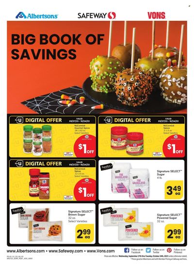 Safeway (AZ, NM) Weekly Ad Flyer Specials September 27 to October 24, 2023