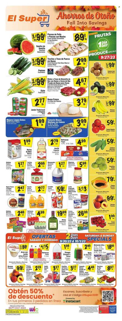 El Super (CA) Weekly Ad Flyer Specials September 27 to October 3, 2023