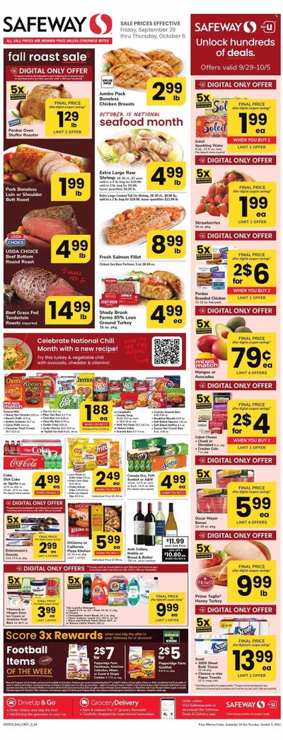 Safeway (DC) Weekly Ad Flyer Specials September 29 to October 5, 2023