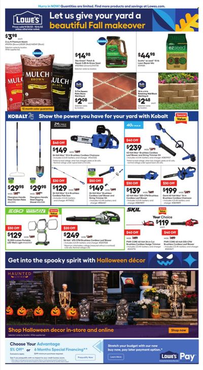 Lowe's Weekly Ad Flyer Specials September 28 to October 4, 2023