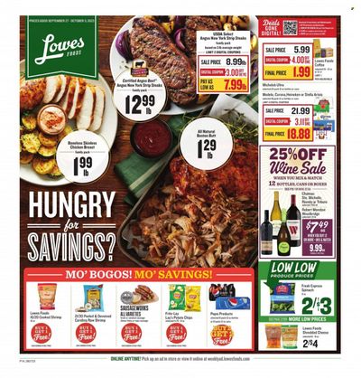Lowes Foods (NC, SC) Weekly Ad Flyer Specials September 27 to October 3, 2023