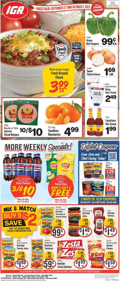 IGA (IN) Weekly Ad Flyer Specials September 27 to October 3, 2023