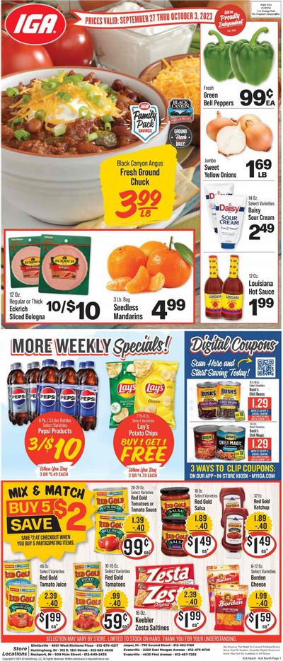 IGA (IN) Weekly Ad Flyer Specials September 27 to October 3, 2023