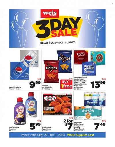 Weis (MD, NY, PA) Weekly Ad Flyer Specials September 29 to October 1, 2023