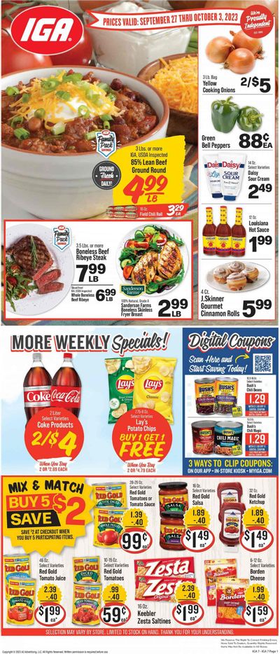 IGA (VA) Weekly Ad Flyer Specials September 27 to October 3, 2023