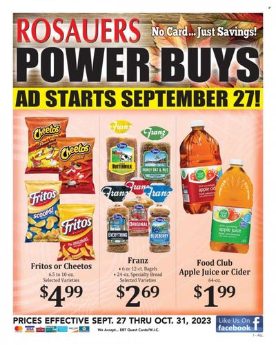 Rosauers (ID, MT, OR, WA) Weekly Ad Flyer Specials September 27 to October 31, 2023